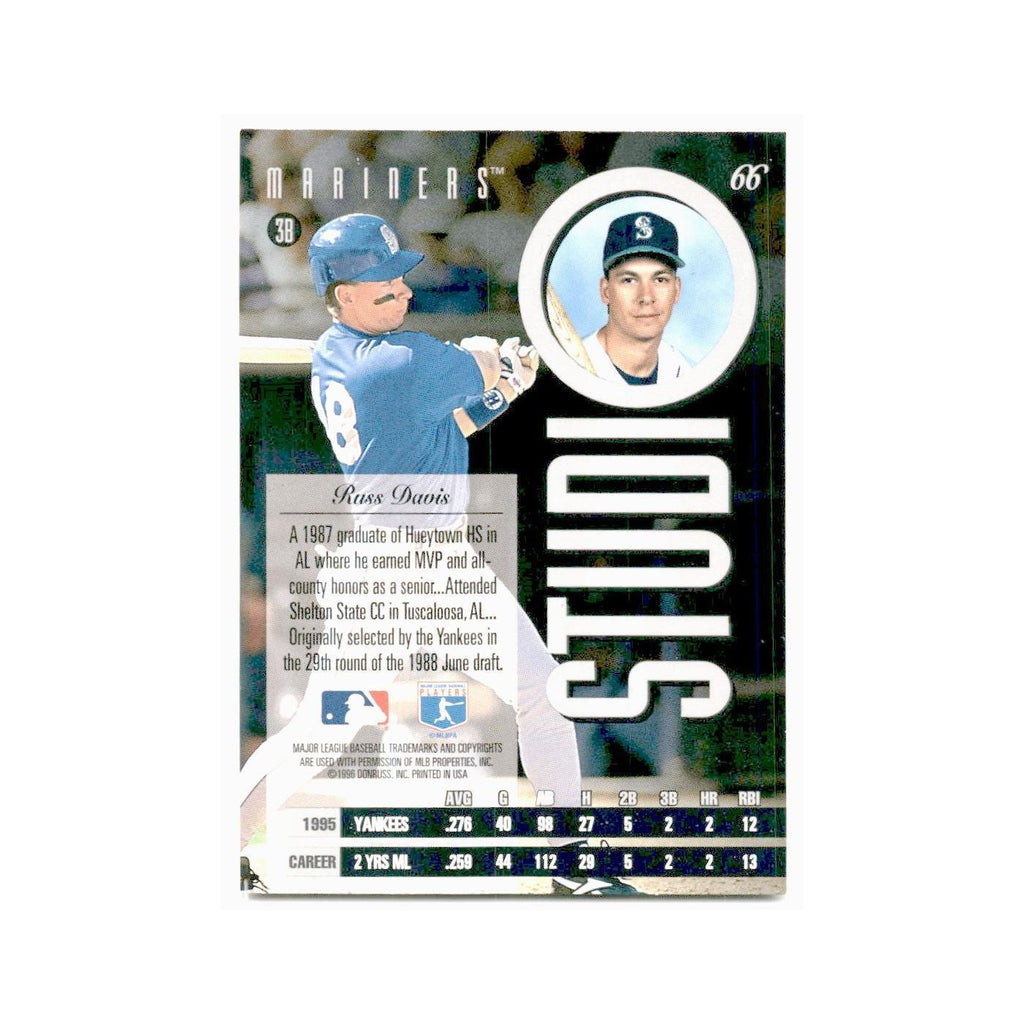 Russ Davis 1996 Leaf Studio #66 Seattle Mariners Baseball Card NM