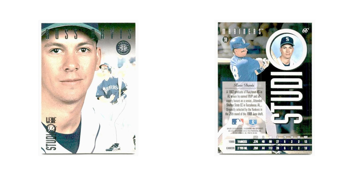 Russ Davis 1996 Leaf Studio #66 Seattle Mariners Baseball Card NM