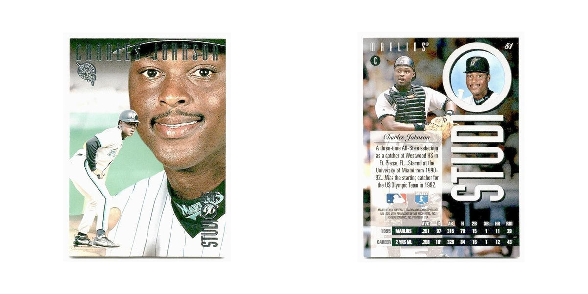 Charles Johnson 1996 Leaf Studio #51 Florida Marlins Baseball Card NM
