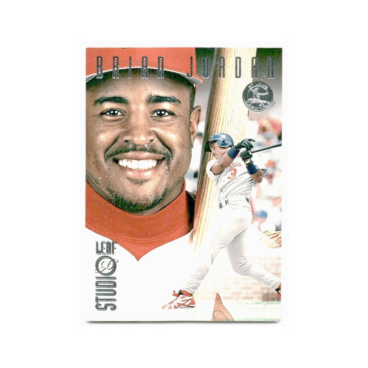 Brian Jordan 1996 Leaf Studio #147 St. Louis Cardinals Baseball Card NM