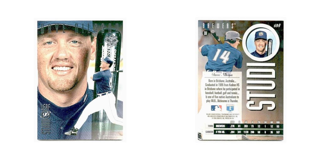 Dave Nilsson 1996 Leaf Studio #134 Milwaukee Brewers Baseball Card NM