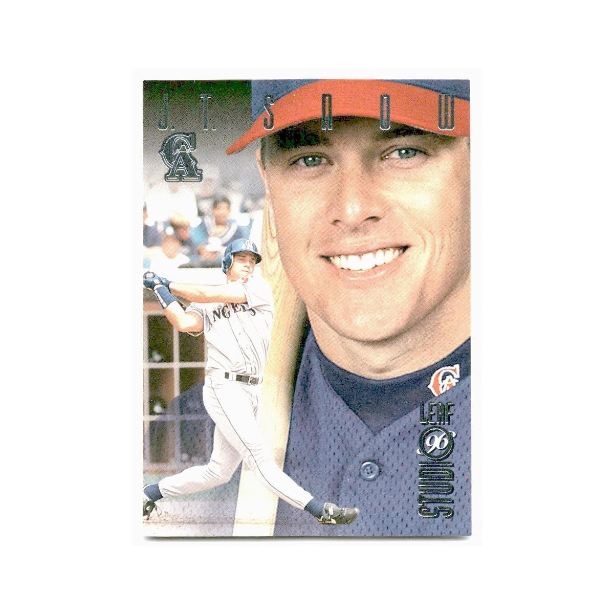 J.T. Snow 1996 Leaf Studio #24 California Angels Baseball Card NM