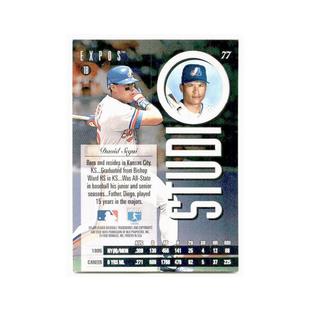 David Segui 1996 Leaf Studio #77 Montreal Expos Baseball Card NM