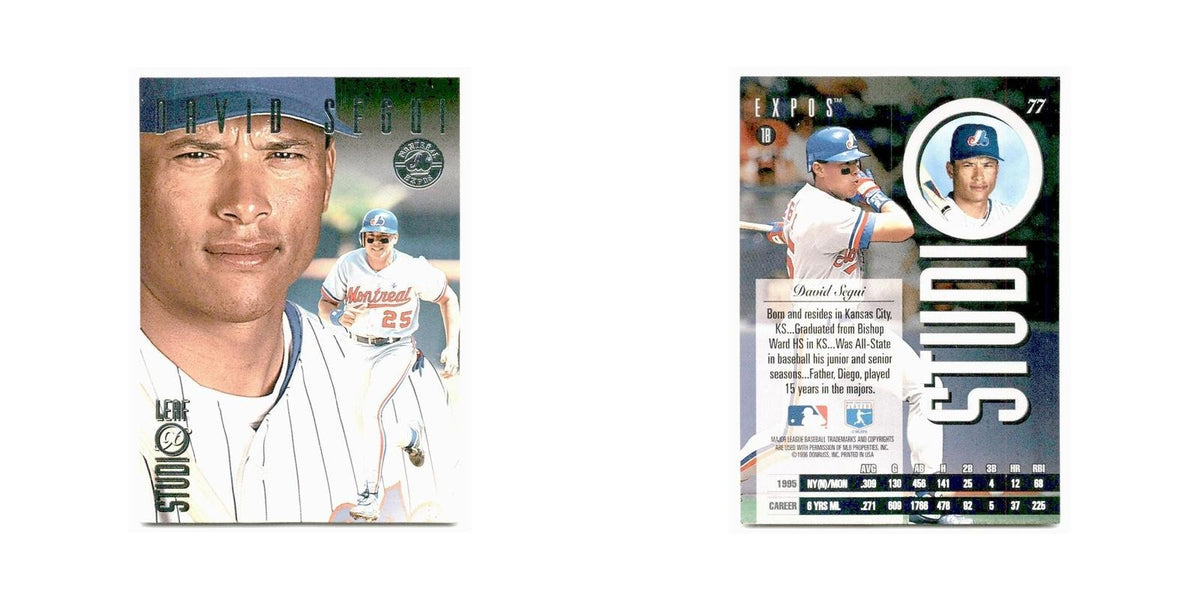 David Segui 1996 Leaf Studio #77 Montreal Expos Baseball Card NM