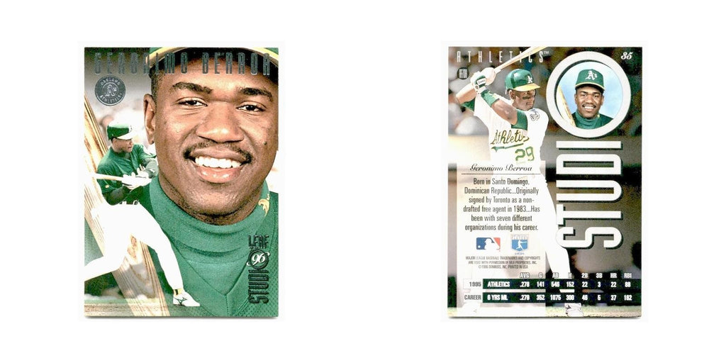 Geronimo Berroa 1996 Leaf Studio #35 Oakland Athletics Baseball Card NM