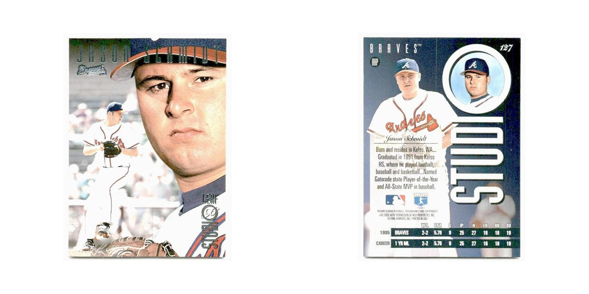 Jason Schmidt 1996 Leaf Studio #127 Atlanta Braves Baseball Card NM