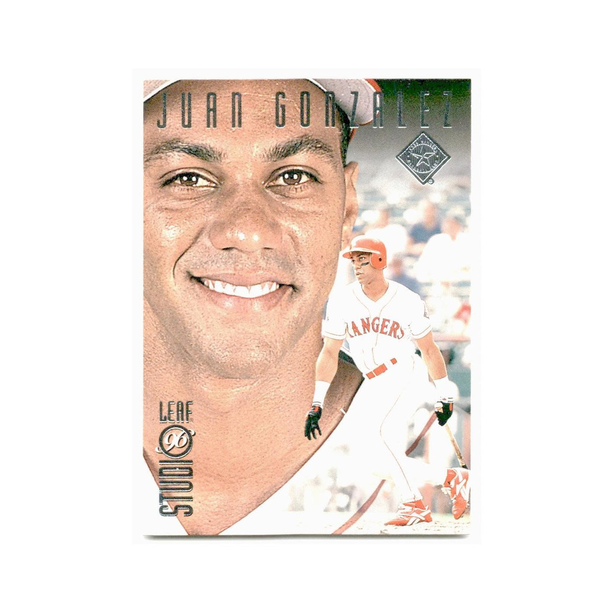 Juan Gonzalez 1996 Leaf Studio #105 Texas Rangers Baseball Card NM