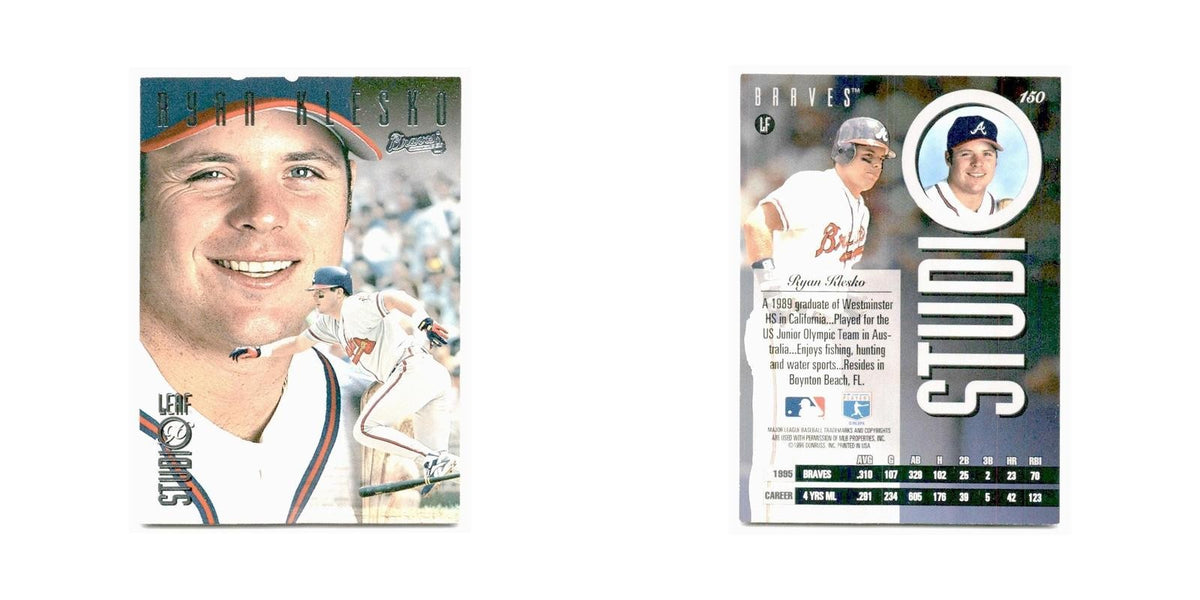 Ryan Klesko 1996 Leaf Studio #150 Atlanta Braves Baseball Card NM