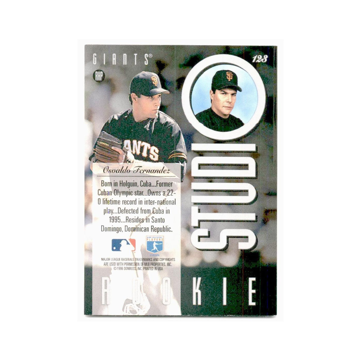 Osvaldo Fernandez Rookie 1996 Leaf Studio #123 San Francisco Giants NM