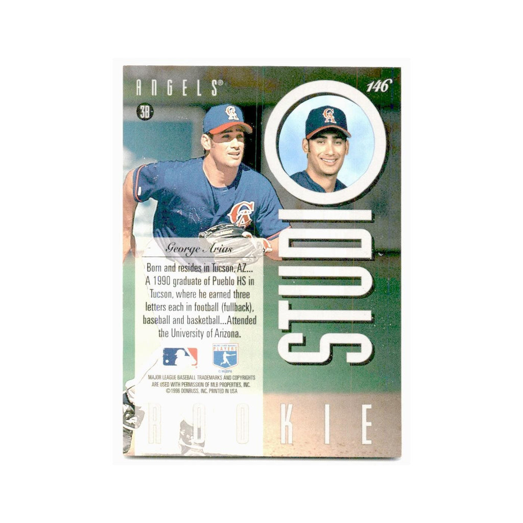 George Arias 1996 Leaf Studio #146 California Angels Baseball Card NM
