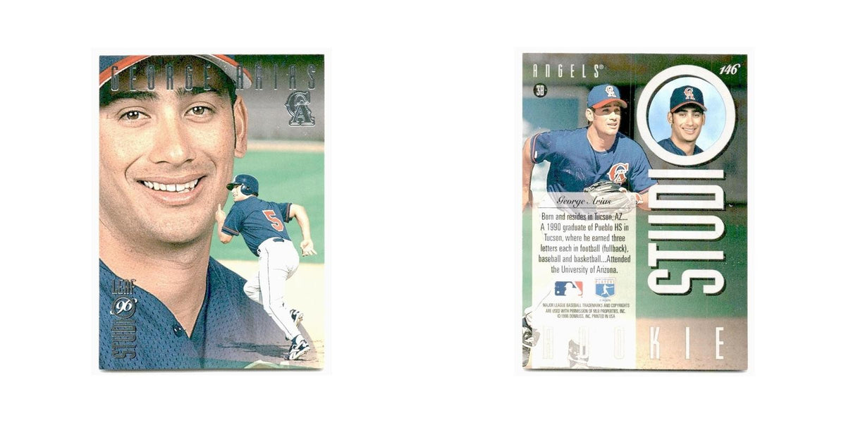 George Arias 1996 Leaf Studio #146 California Angels Baseball Card NM