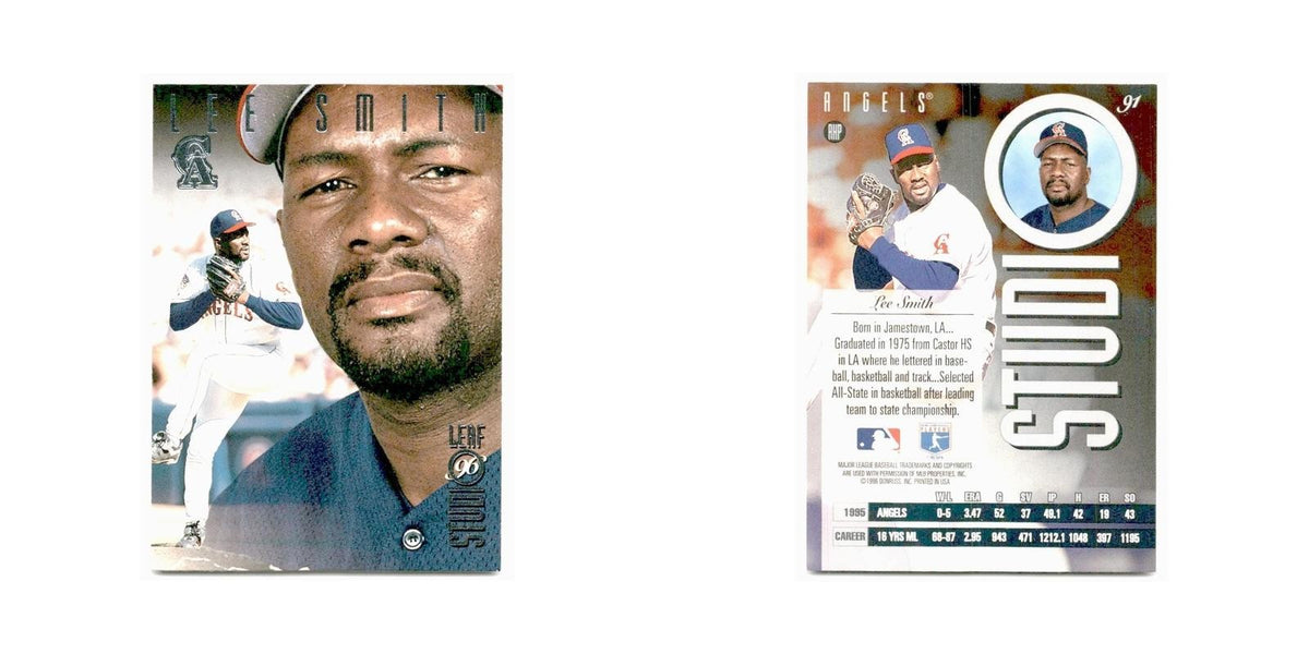 Lee Smith 1996 Leaf Studio #91 California Angels Baseball Card NM