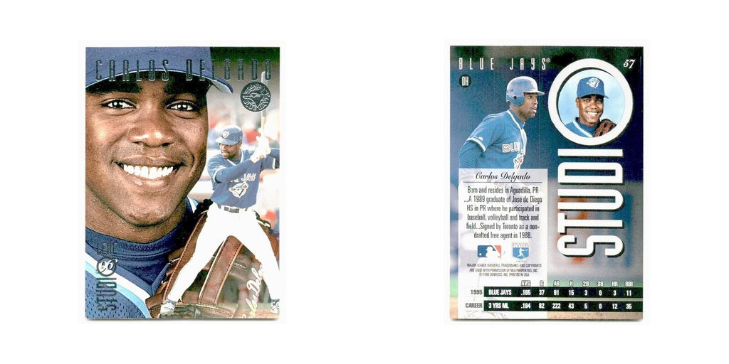 Carlos Delgado 1996 Leaf Studio #57 Toronto Blue Jays Baseball Card NM