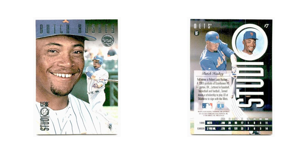 Butch Huskey 1996 Leaf Studio #17 New York Mets Baseball Card NM