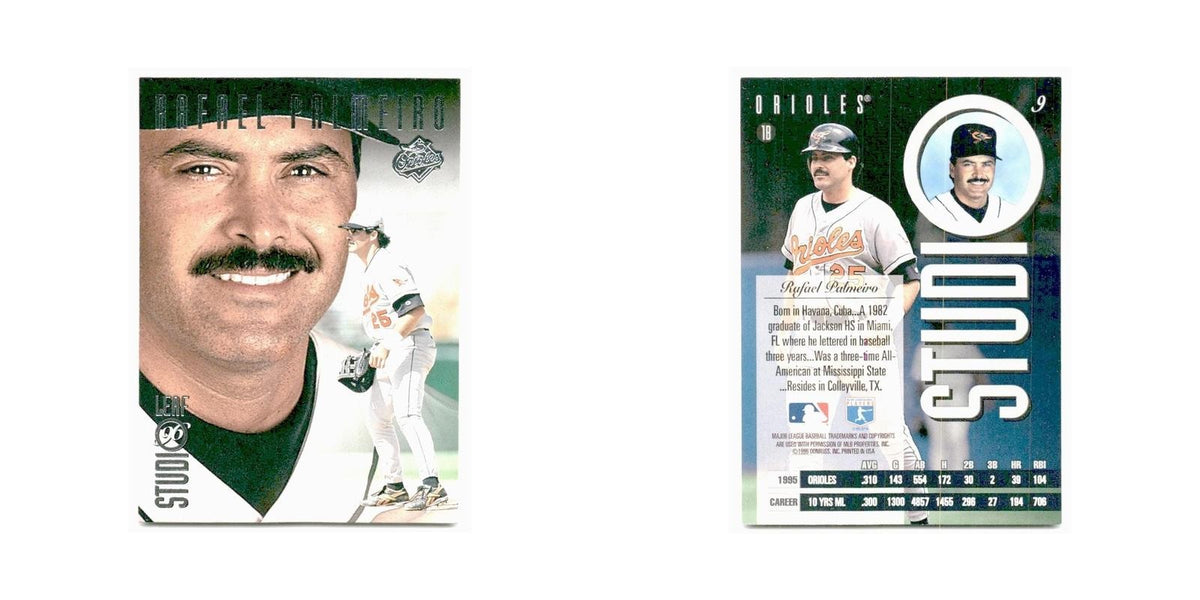 Rafael Palmeiro 1996 Leaf Studio #9 Baltimore Orioles Baseball Card NM