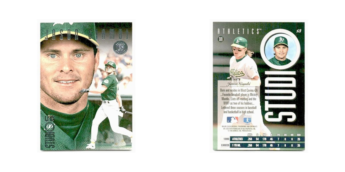 Jason Giambi 1996 Leaf Studio #18 Oakland Athletics Baseball Card NM