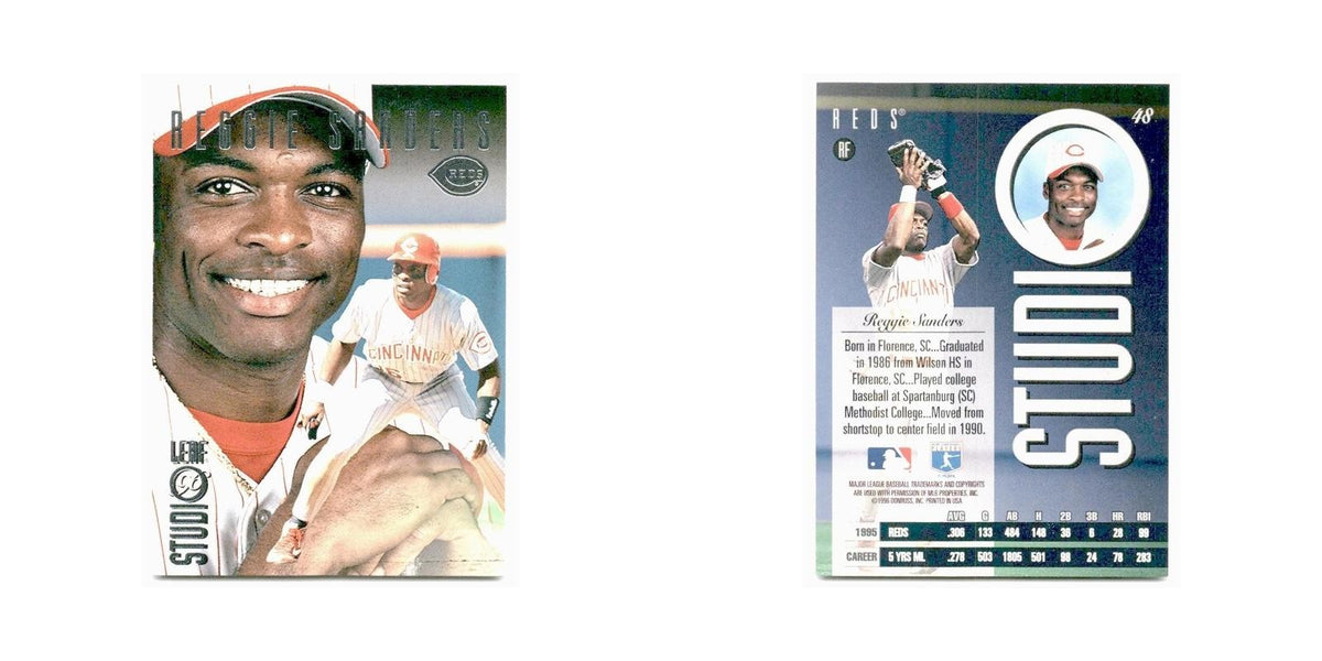 Reggie Sanders 1996 Leaf Studio #48 Cincinnati Reds Baseball Card NM