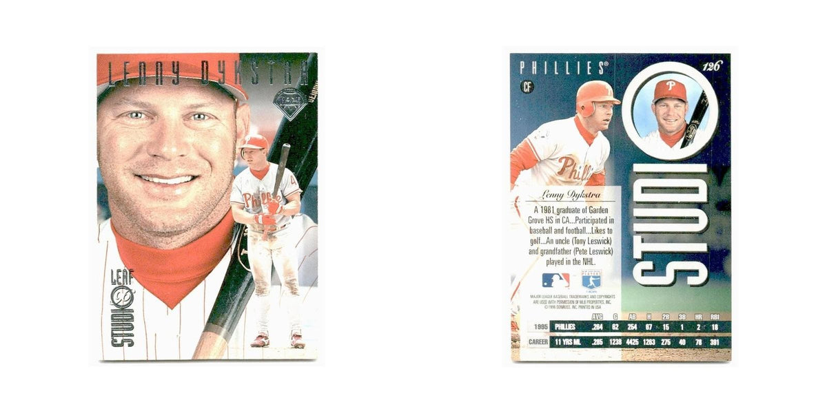 Lenny Dykstra 1996 Leaf Studio #126 Philadelphia Phillies Baseball Card NM