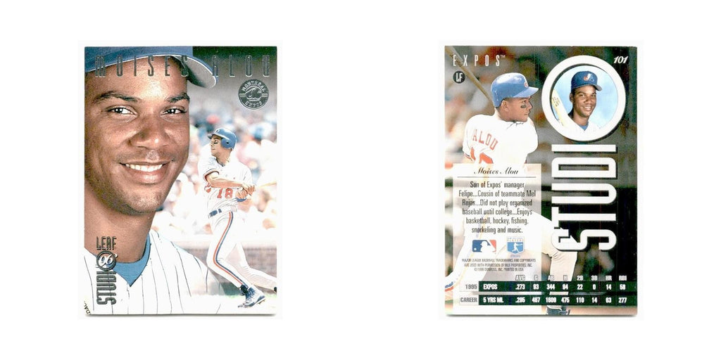 Moises Alou 1996 Leaf Studio #101 Montreal Expos Baseball Card NM
