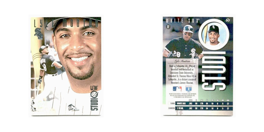 Lyle Mouton 1996 Leaf Studio #60 Chicago White Sox Baseball Card NM