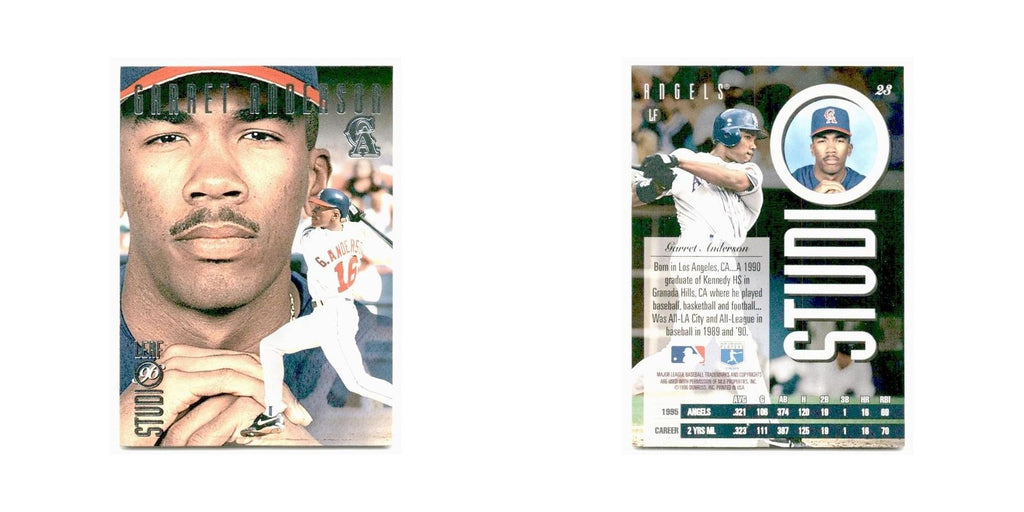 Brady Anderson 1996 Leaf Studio #23 Baltimore Orioles Baseball Card NM