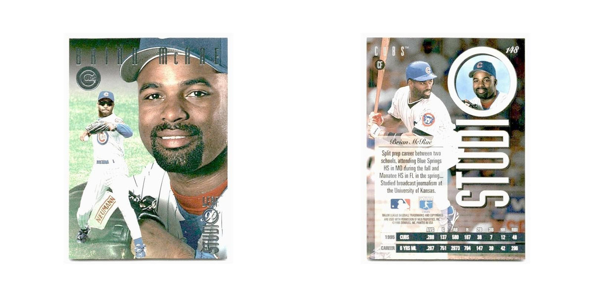 Brian McRae 1996 Leaf Studio #148 Chicago Cubs Baseball Card NM
