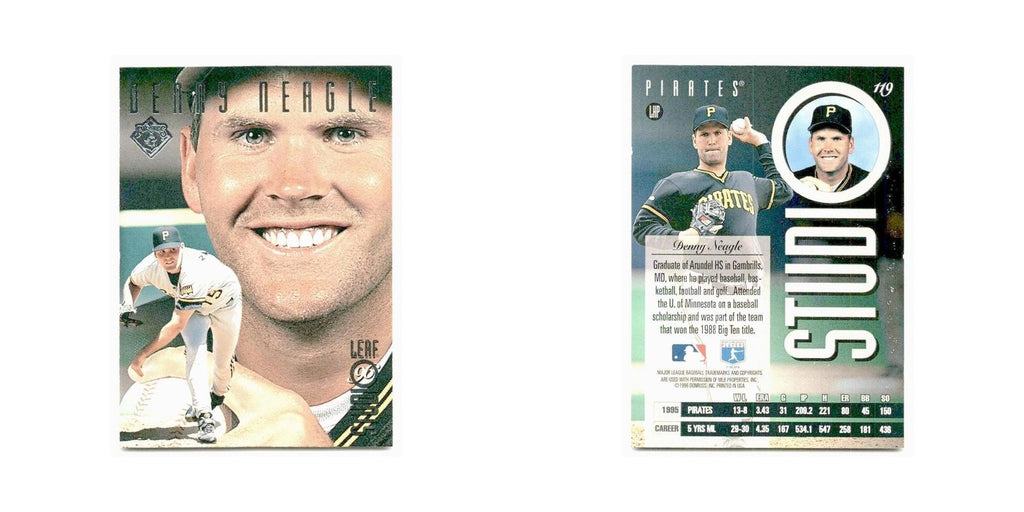 Denny Neagle 1996 Leaf Studio #119 Pittsburgh Pirates Baseball Card NM