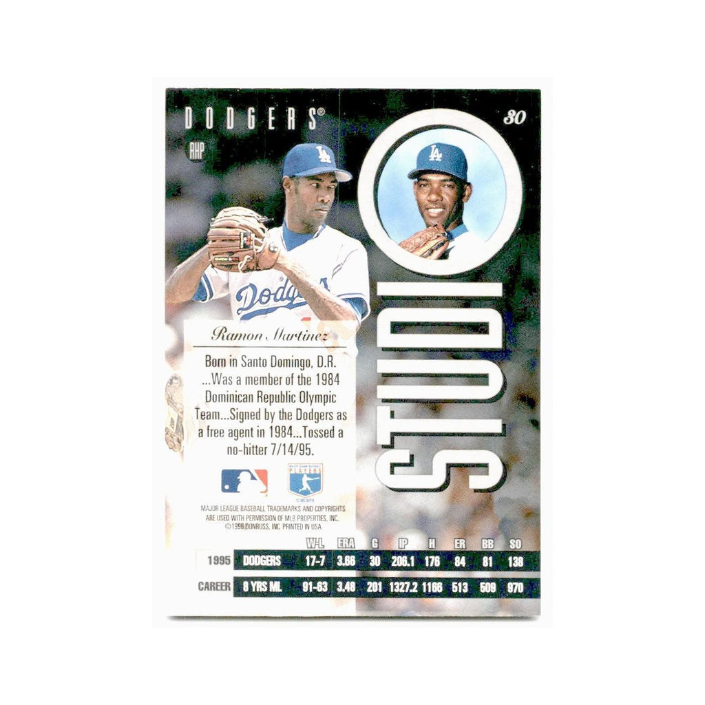 Ramon Martinez 1996 Leaf Studio #30 Los Angeles Dodgers Baseball Card NM