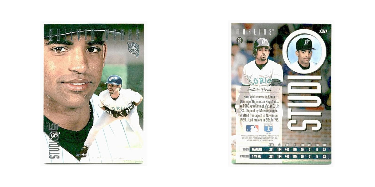 QuilvioVeras 1996 Leaf Studio #120 Florida Marlins Baseball Card NM