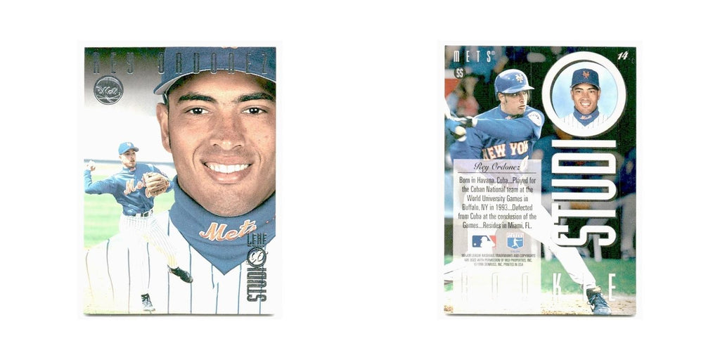 Rey Ordonez 1996 Leaf Studio #14 New York Mets Baseball Card NM