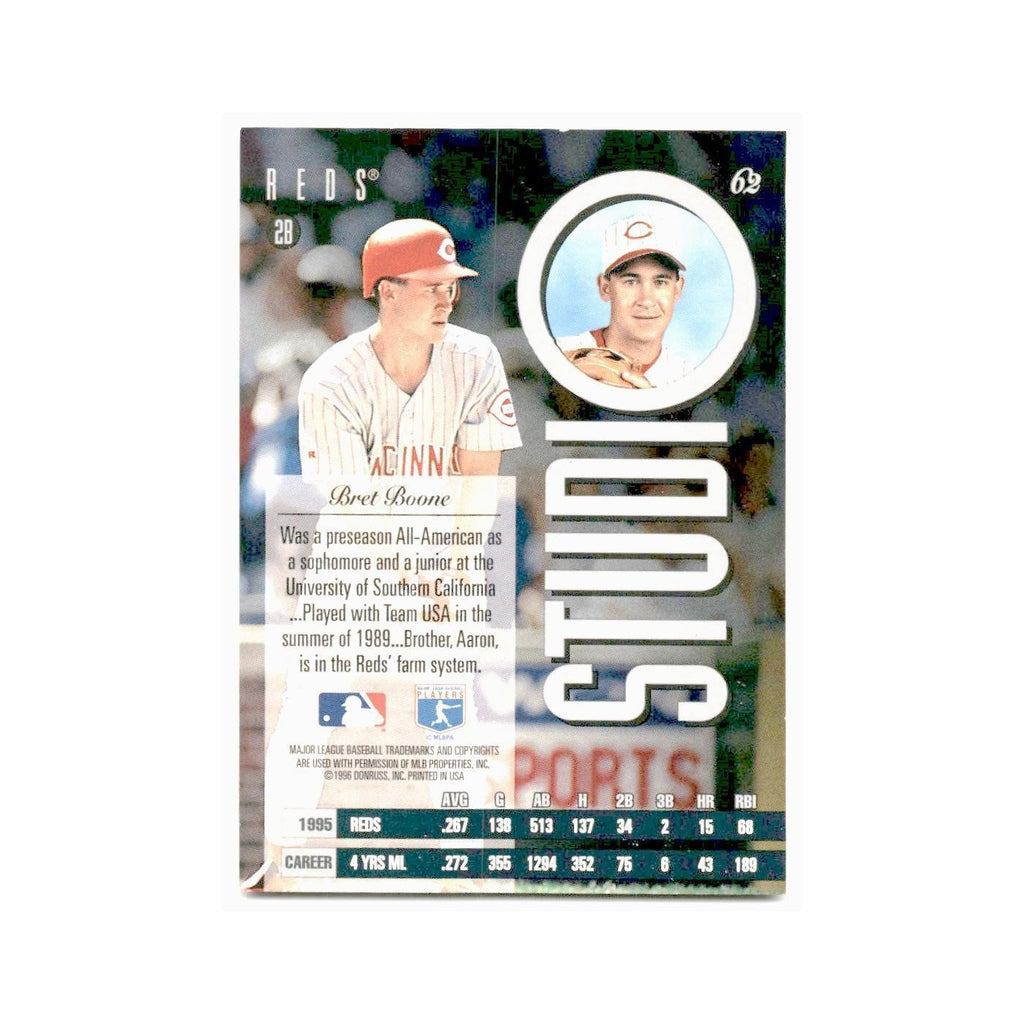 Bret Boone 1996 Leaf Studio #62 Cincinnati Reds Baseball Card NM