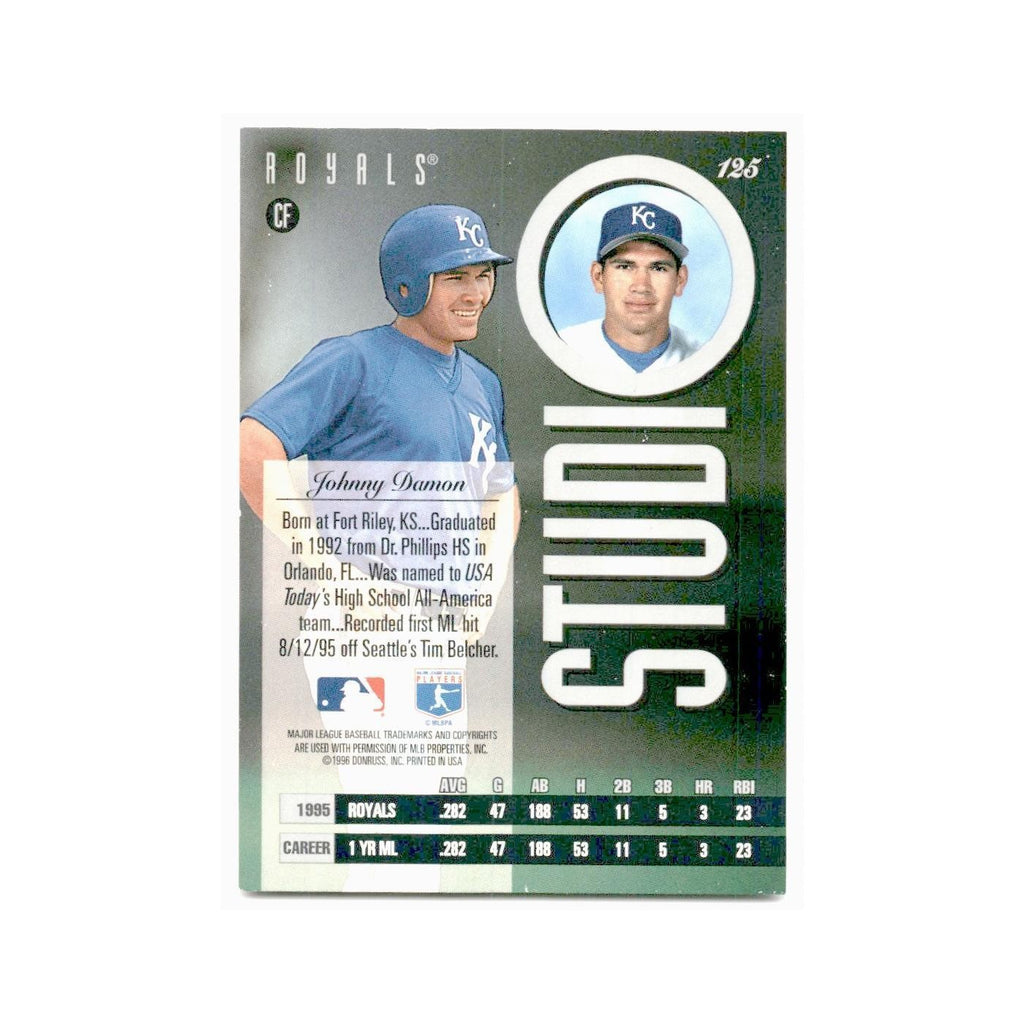Johnny Damon 1996 Leaf Studio #125 Kansas City Royals Baseball Card NM