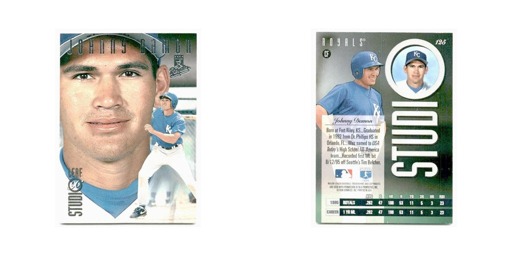 Johnny Damon 1996 Leaf Studio #125 Kansas City Royals Baseball Card NM