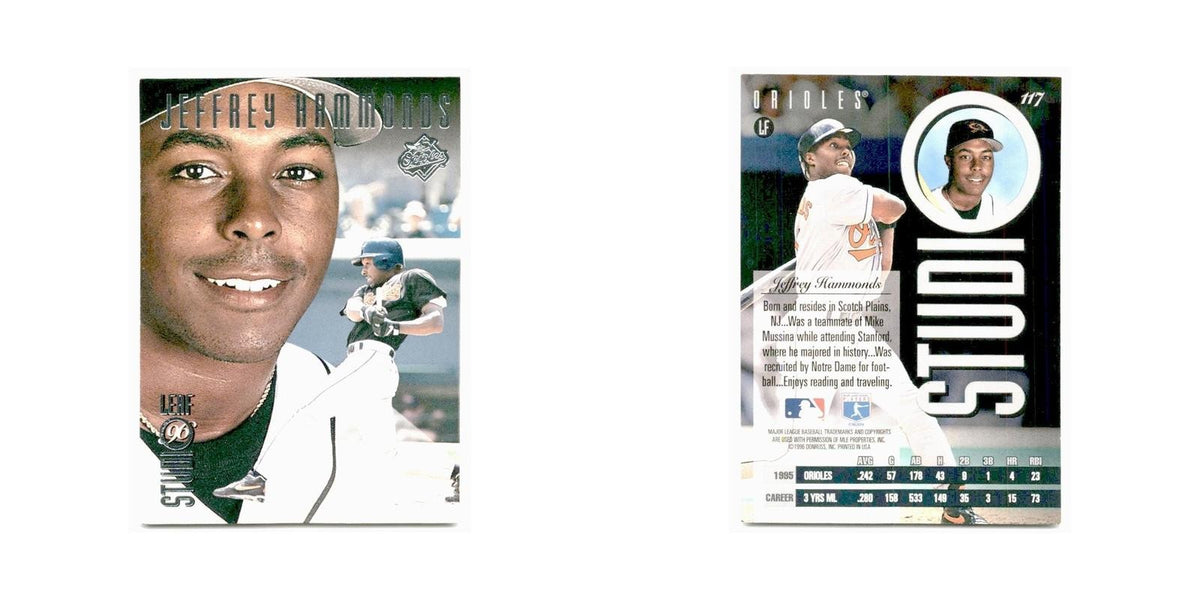 Jeffrey Hammonds 1996 Leaf Studio #117 Baltimore Orioles Baseball Card NM