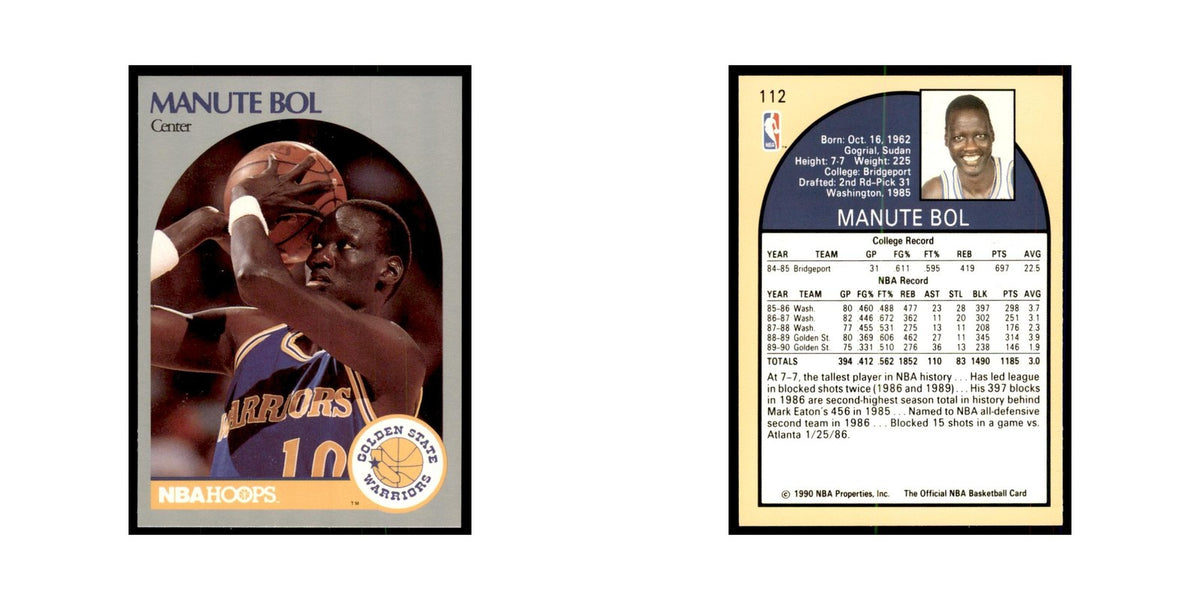 1990 Hoops Manute Bol Basketball Cards #112.0