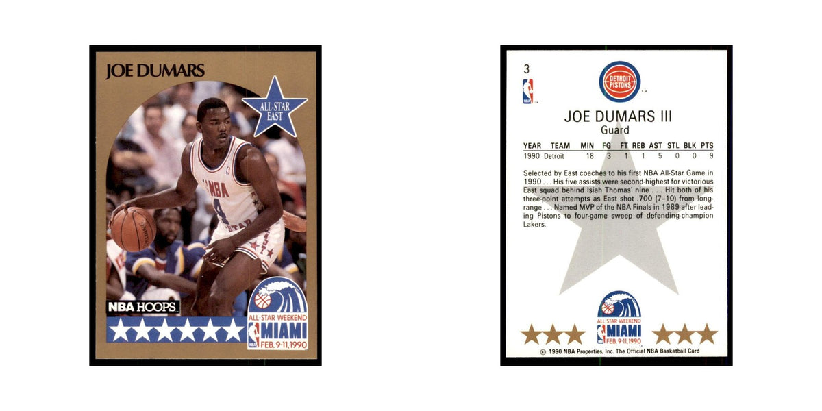 1990 Hoops Joe Dumars Basketball Cards #3.0