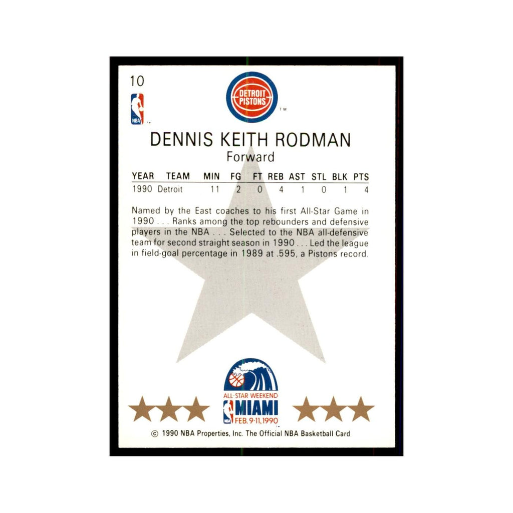 1990 Hoops Dennis Rodman Basketball Cards #10.0