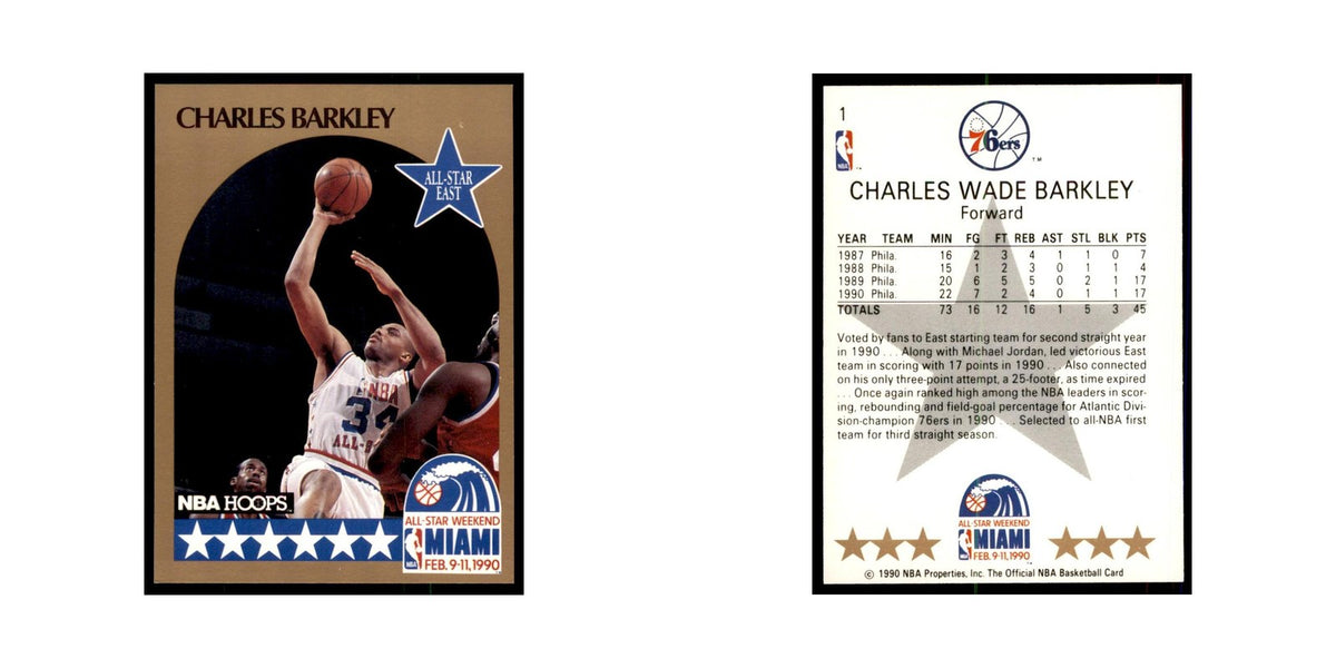 1990 Hoops Charles Barkley Basketball Cards #1.0