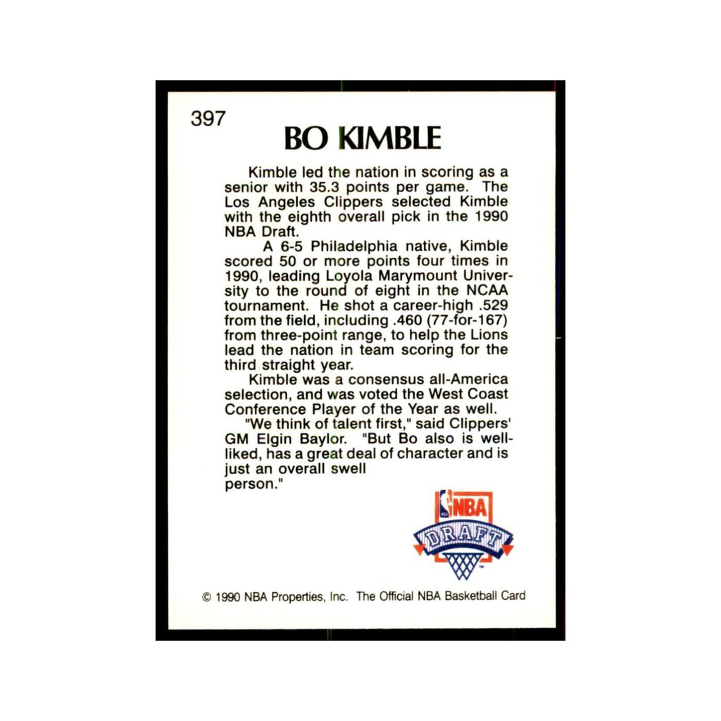 1990 Hoops Bo Kimble Basketball Cards #397.0