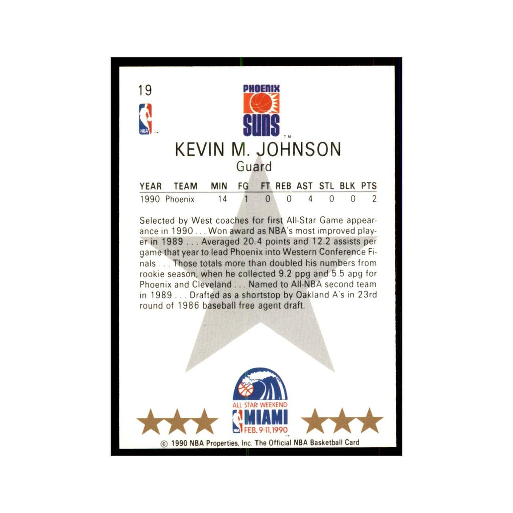 1990 Hoops Kevin Johnson Basketball Cards #19.0