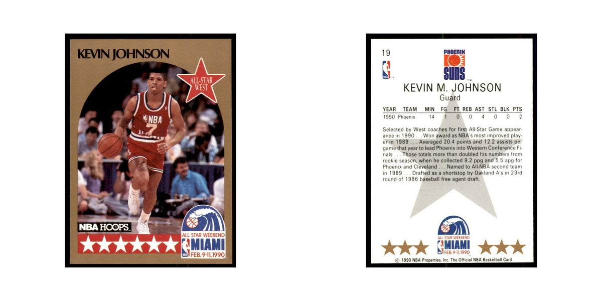 1990 Hoops Kevin Johnson Basketball Cards #19.0