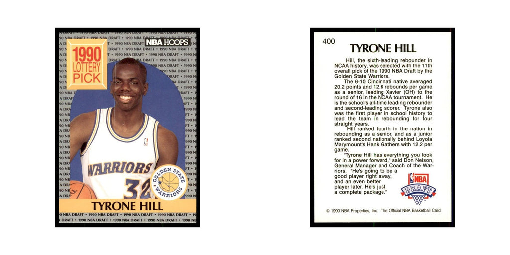 1990 Hoops Tyrone Hill Basketball Cards #400.0