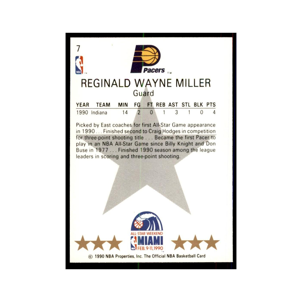 1990 Hoops Reggie Miller Basketball Cards #7.0