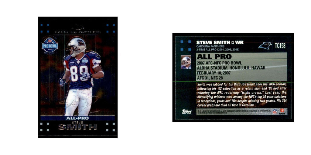 2007 Topps Chrome Steve Smith Football Cards #TC158