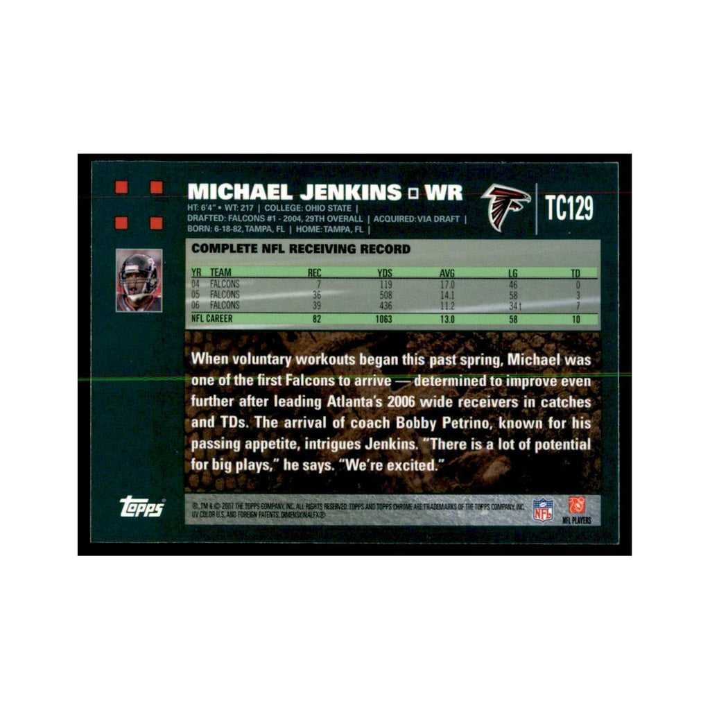 2007 Topps Chrome Michael Jenkins Football Cards #TC129