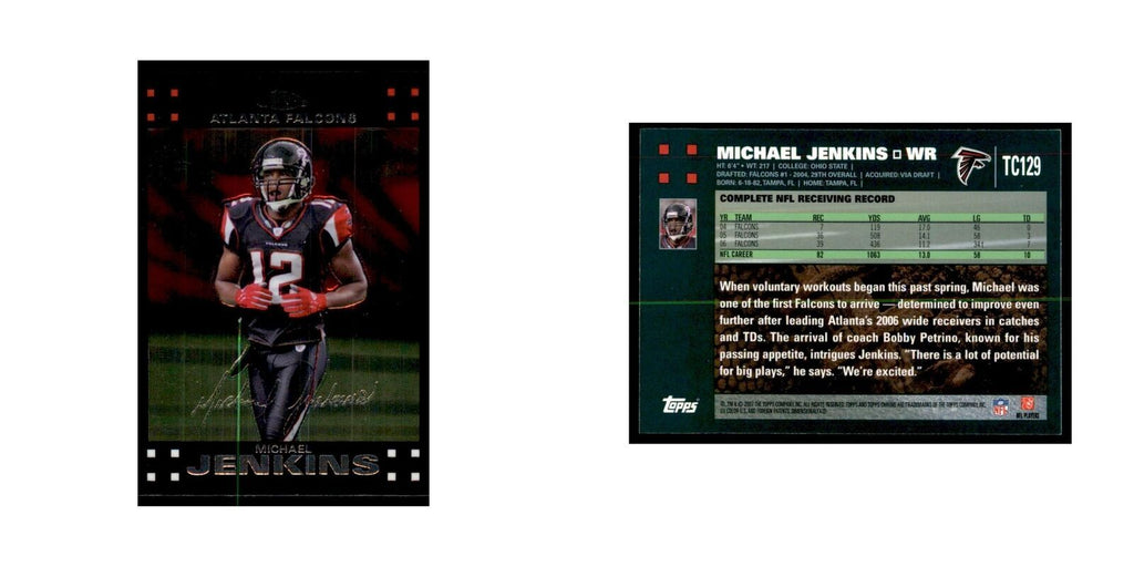 2007 Topps Chrome Michael Jenkins Football Cards #TC129