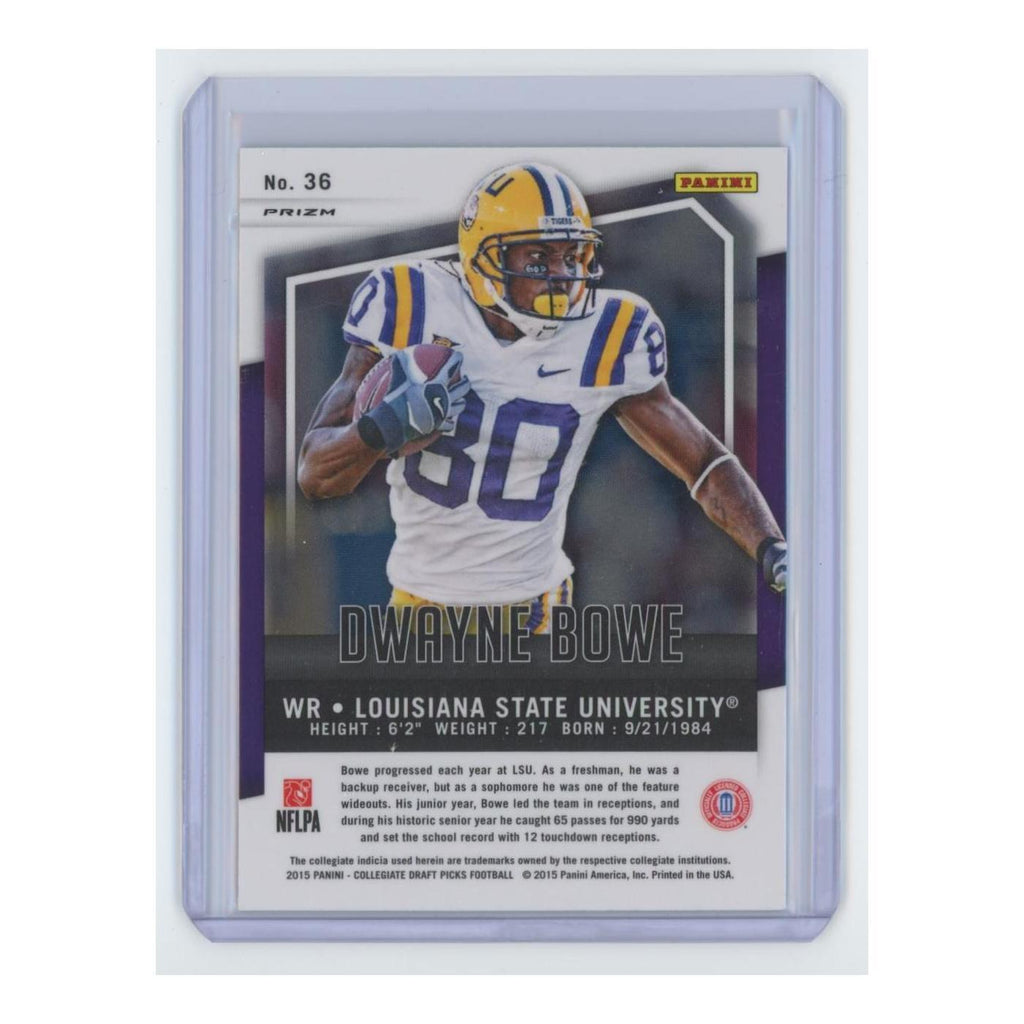 2015 Panini Prizm Collegiate Draft Picks Dwayne Bowe LSU Tigers #36
