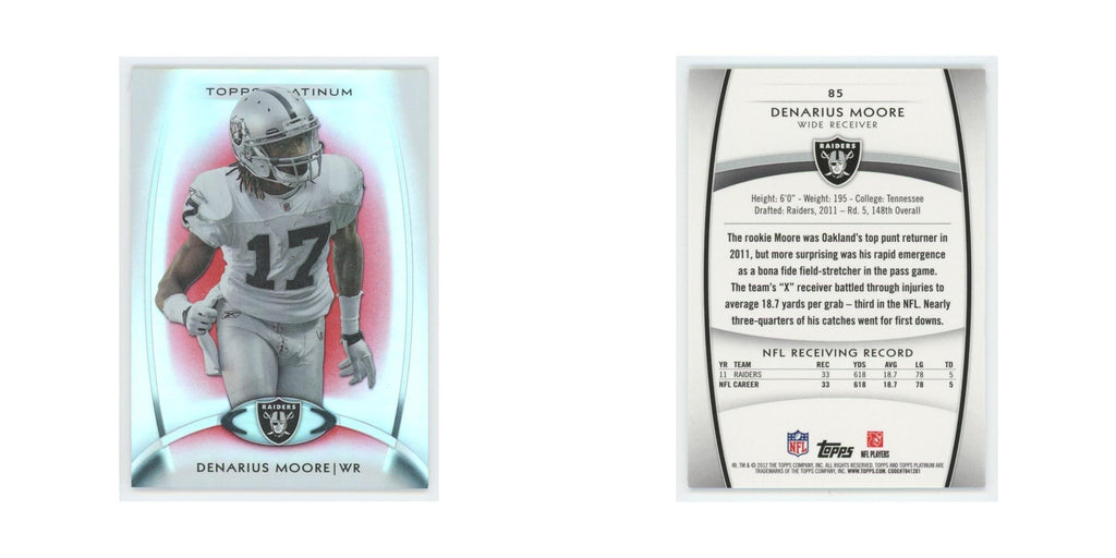 2012 Topps Platinum Denarius Moore Raiders #85