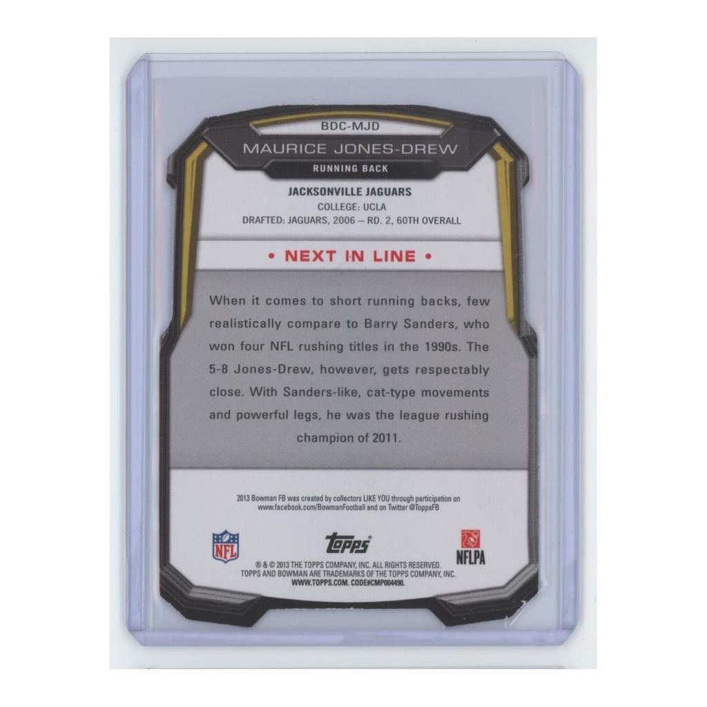 2013 Bowman Foil Die Cut Maurice Jones-Drew Jaguars #BDC-MJD