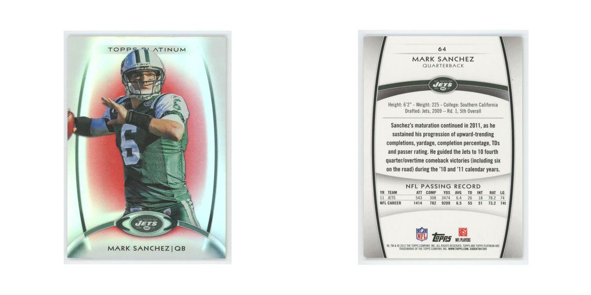 2012 Topps Platinum Mark Sanchez Jets #64
